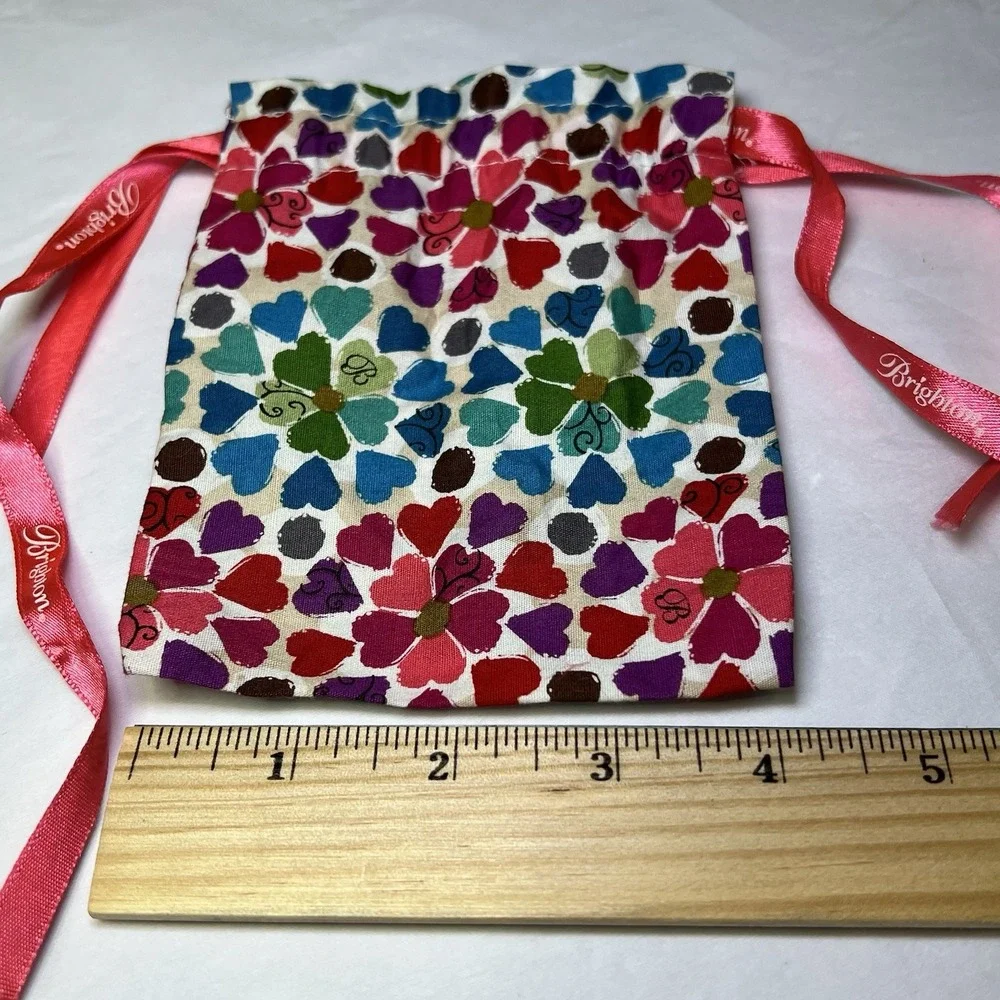 Brighton Gift Bag small cloth‎ Pouch with HEARTS Jewelry Valentines Day Cute